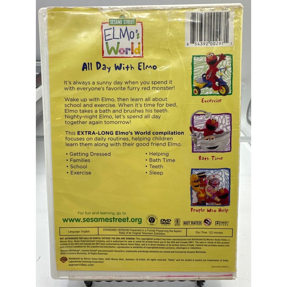 Sesame Street Elmos World All Day with Elmo Kids Educational 122 Minutes - Picture 3 of 5